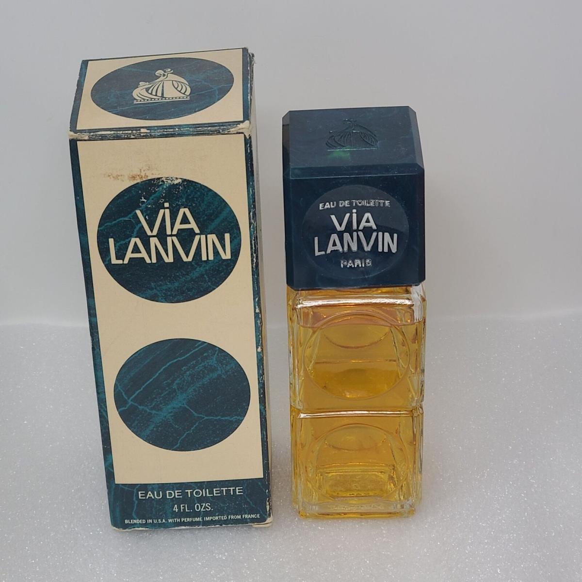 Vintage Via Lanvin Eau De Toilette Perfume 4 oz Rare