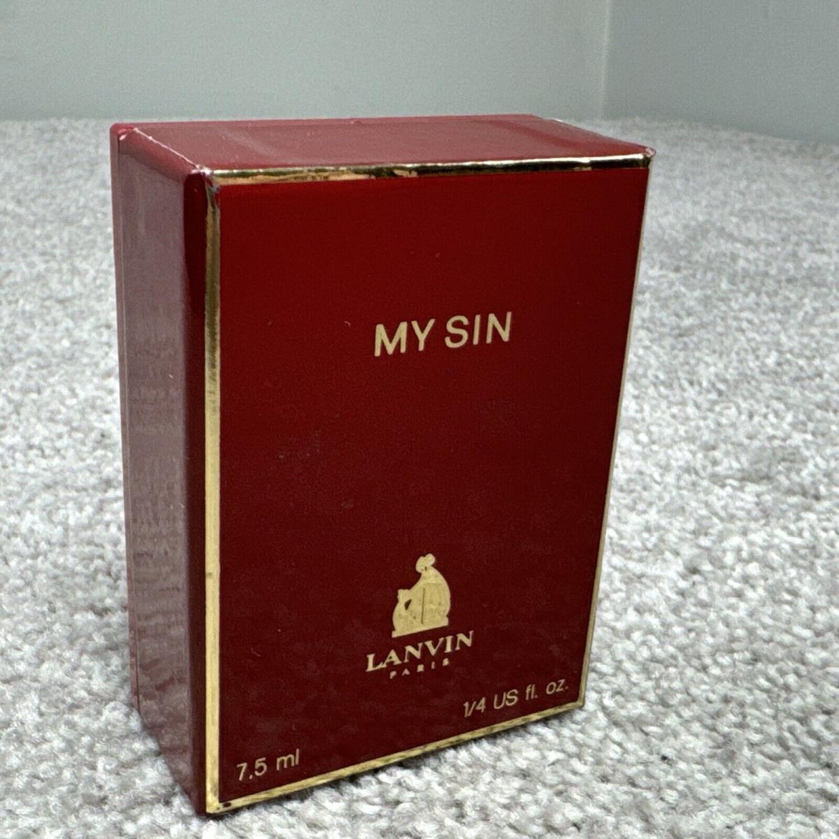 Viintage MY Sin Extrait de Lanvin Fragrance Perfume Paris France 1/4 OZ Full