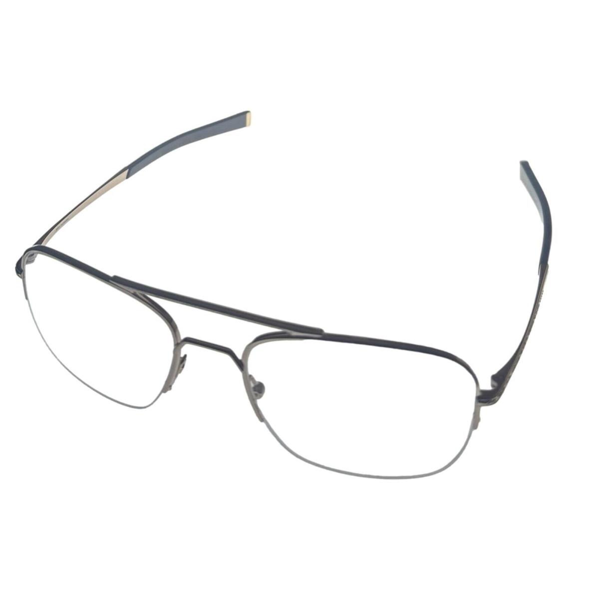 John Varvatos Mens Eyeglass Metal Rimless Square Aviator V115. 49mm