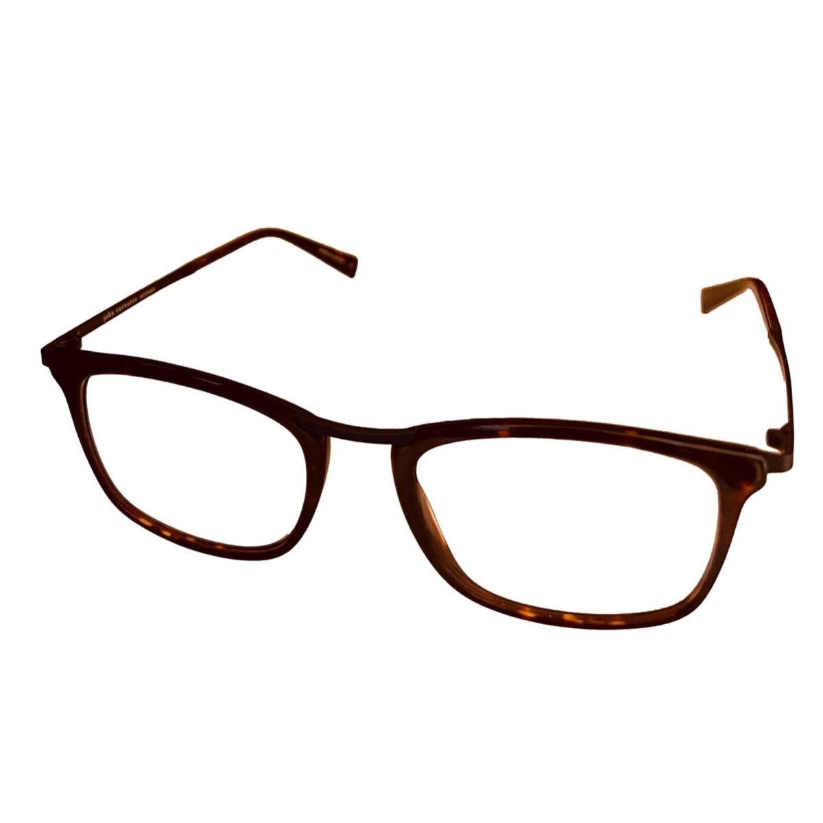 John Varvatos Eyeglasses Rectangle Mens Tortoise Eyewear Frame V375. 53mm