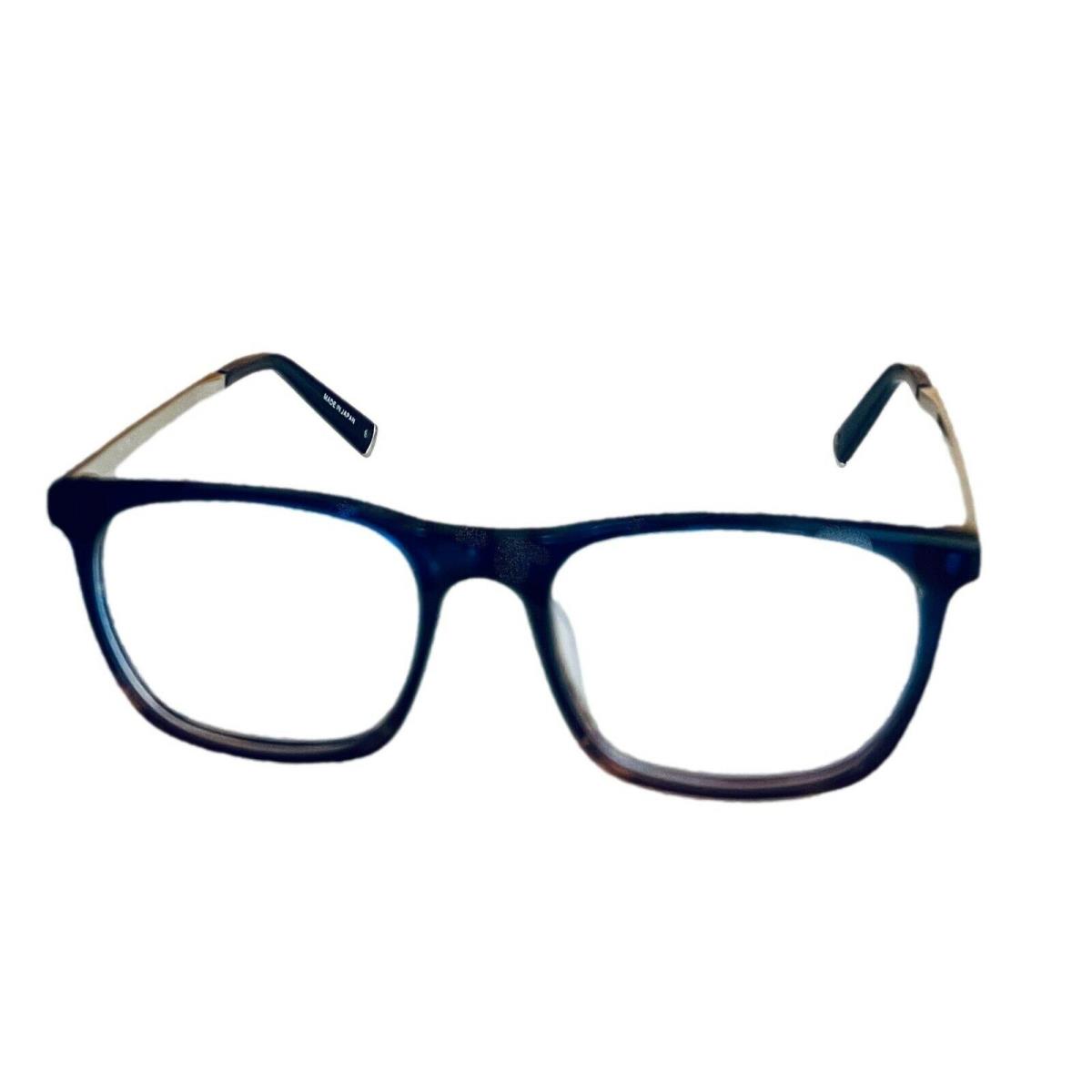 John Varvatos Mens Ophthalmic Eyeglass Rectangle Navy Gradient Plastic V406. 53m