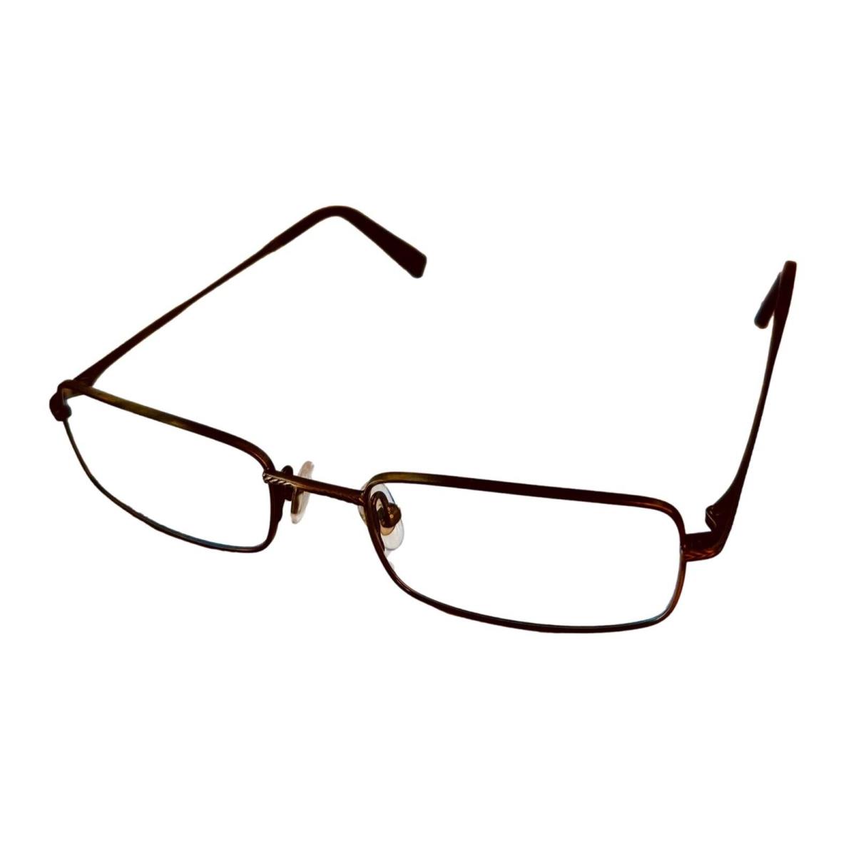 John Varvatos Mens Antique Brown Metal Eyeglass Rectangle V108 51mm