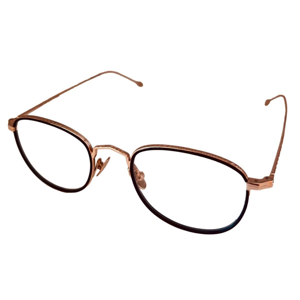 John Varvatos Mens Ophthalmic Eyeglass Soft Square Black Gold Metal V178 49mm