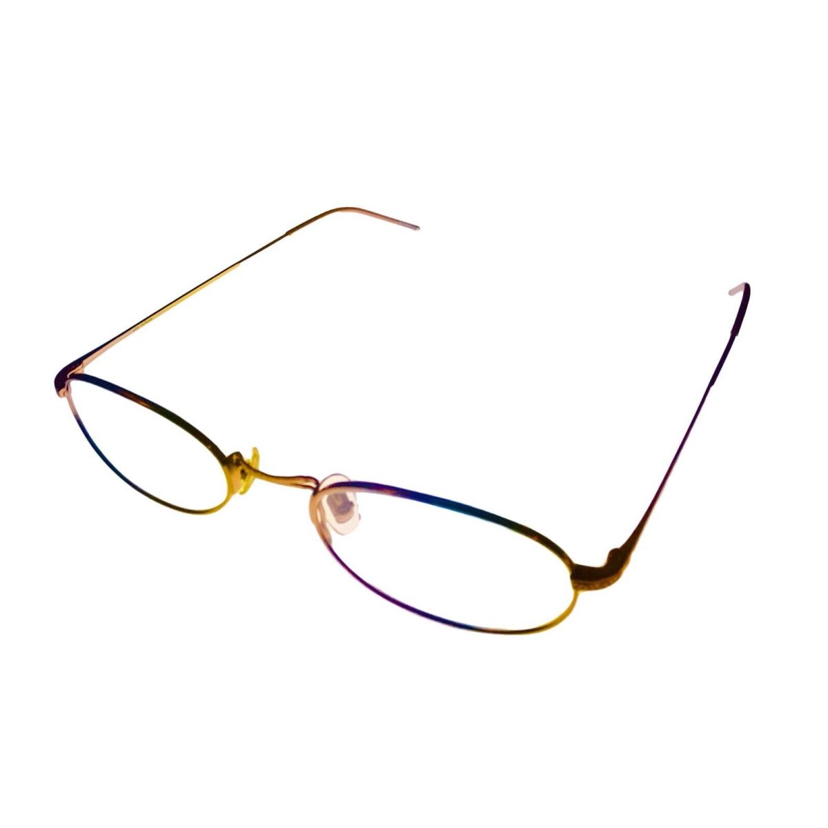 John Varvatos Mens Ophthalmic Eyeglass Oval Metal Frame V127 Gold 48