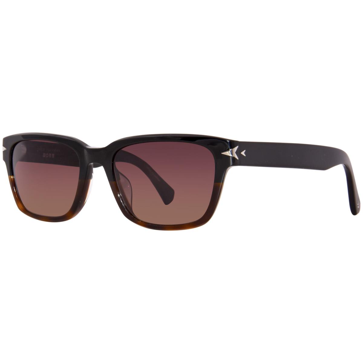 John Varvatos SJV561 0BLA Sunglasses Men`s Black-havana/brown Lenses 54mm - Frame: Black, Lens: Brown