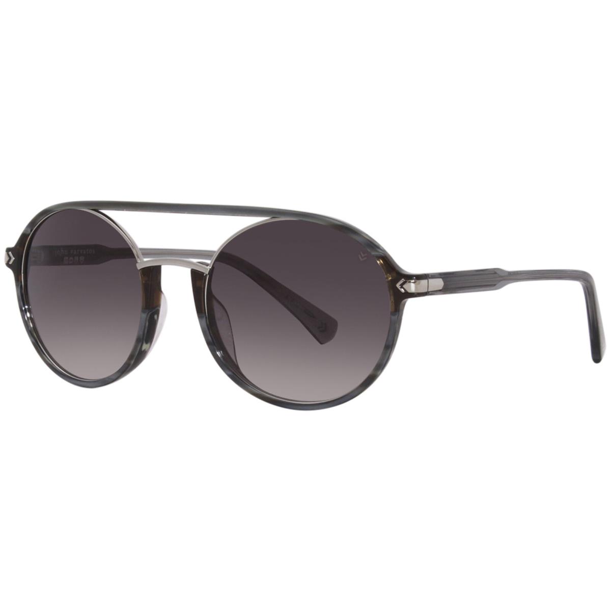 John Varvatos SJV552 Sunglasses Men`s Grey/grey Gradient Round Shape 55mm