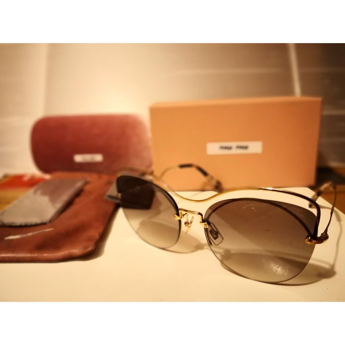 Miu Miu MU50TS ZVN5O0 Pale Gold / Grey Gradient Silver Mirror 60-17-145mm