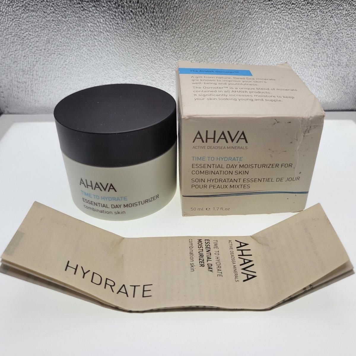 Ahava Time To Hydrate Essential Day Moisturizer Combination Skin Full Size 1.7oz