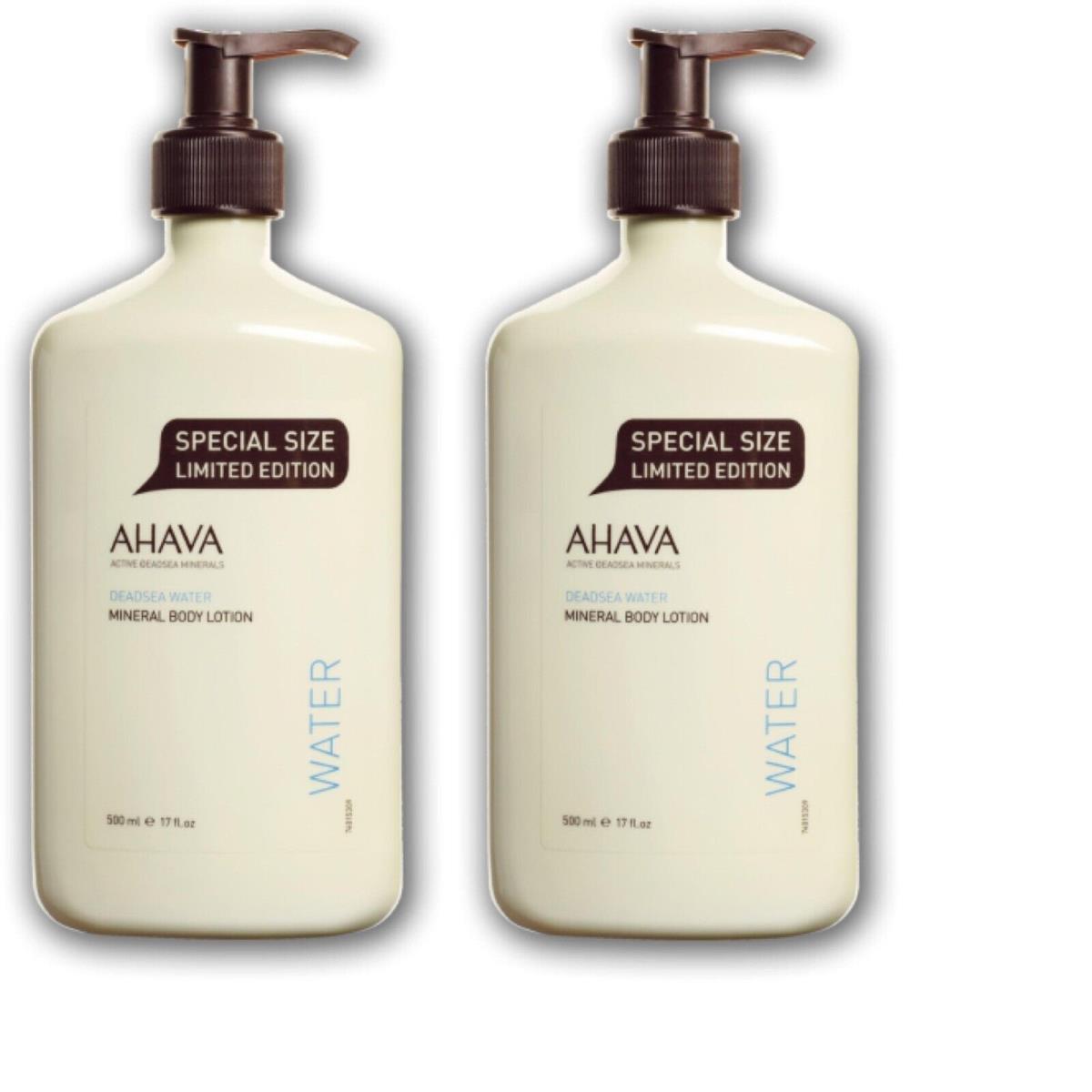 Lot of 2 Ahava Deadsea Water Mineral Body Lotion 17 oz 500 ml