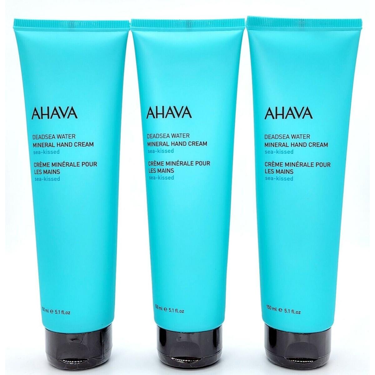 Lot of 3 Ahava Dead Sea Water Mineral Hand Cream Sea-kissed 5.1oz 150ml