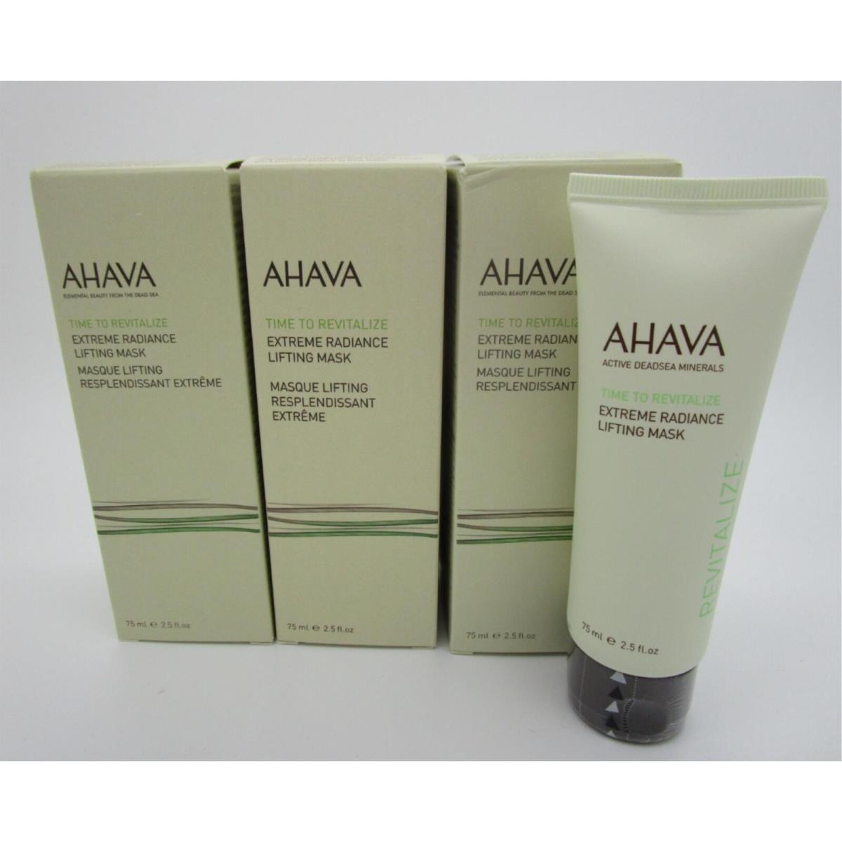 Ahava Extreme Radiance Lifting Mask Time TO Revitalize 2.5 oz - Lot of 3