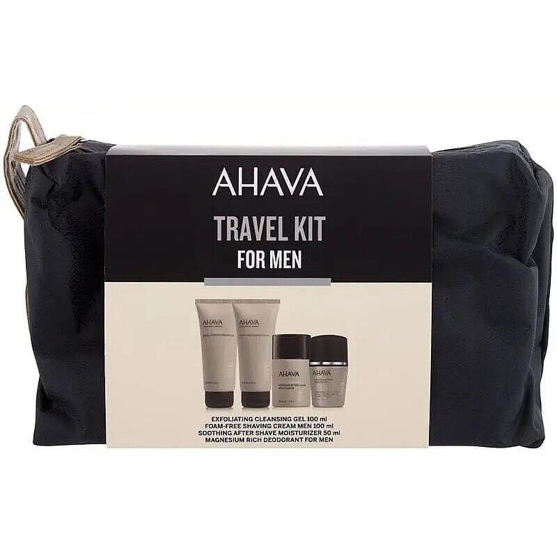 Ahava Mentravel Case W/cleansing Gel Shave Cream Moisturizer Deoderant