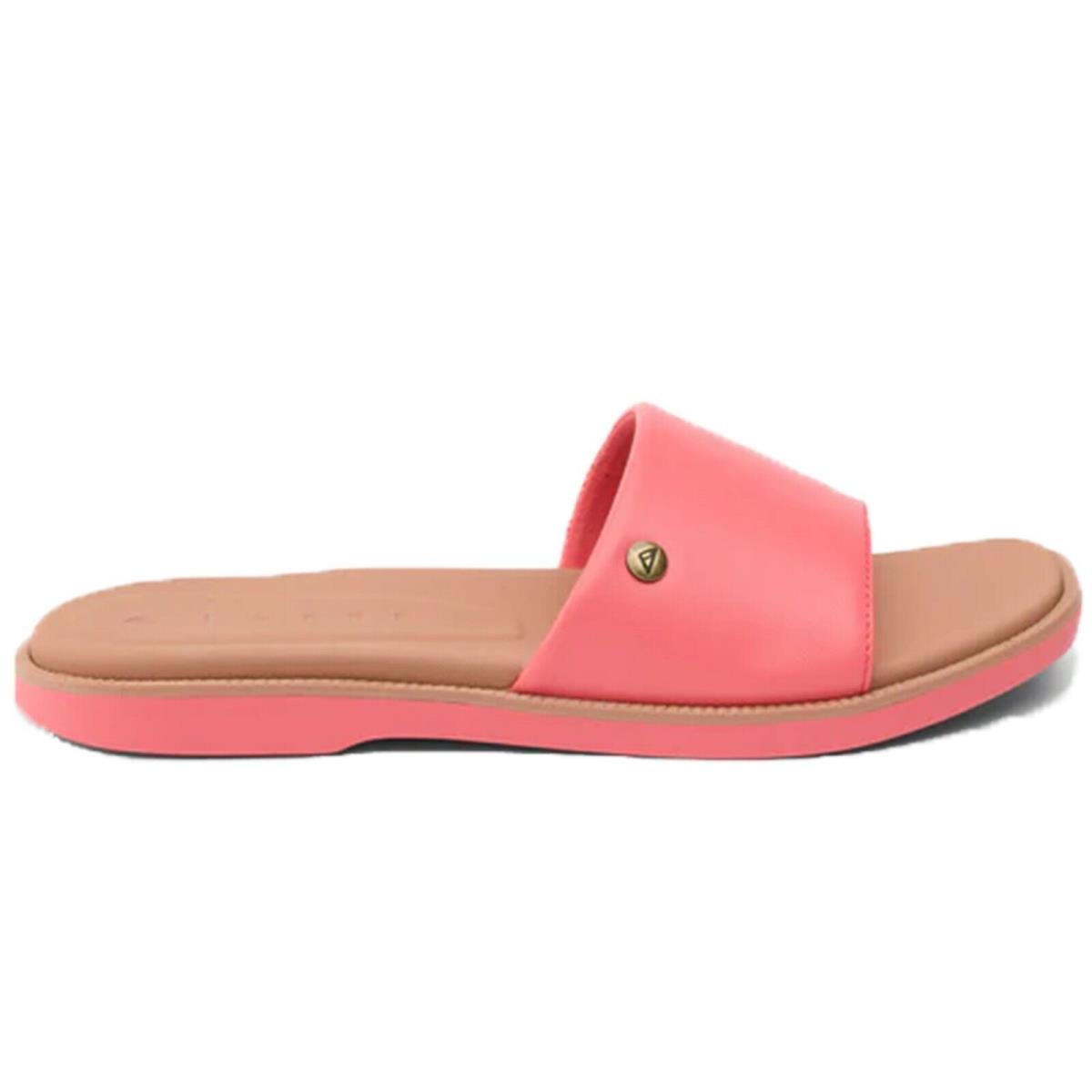 Reef CJ6693 Women`s Sunny Arrianah Coral Lightweight Comfort Flat Slide Sandal