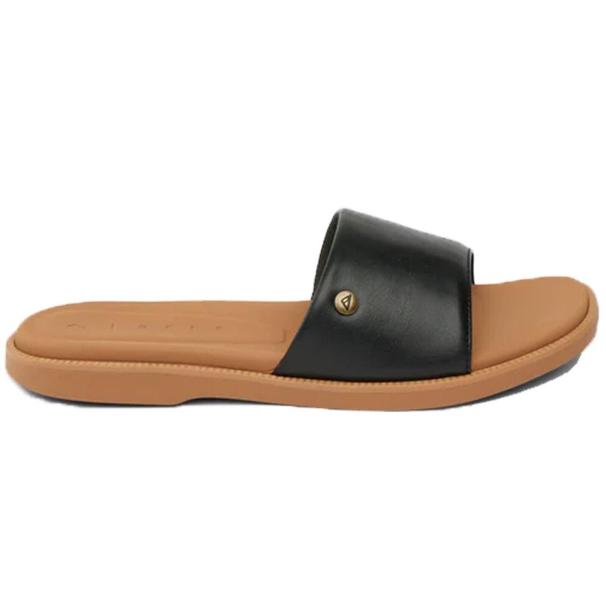 Reef CJ6162 Women`s Sunny Arrianah Black Lightweight Comfort Flat Slide Sandal