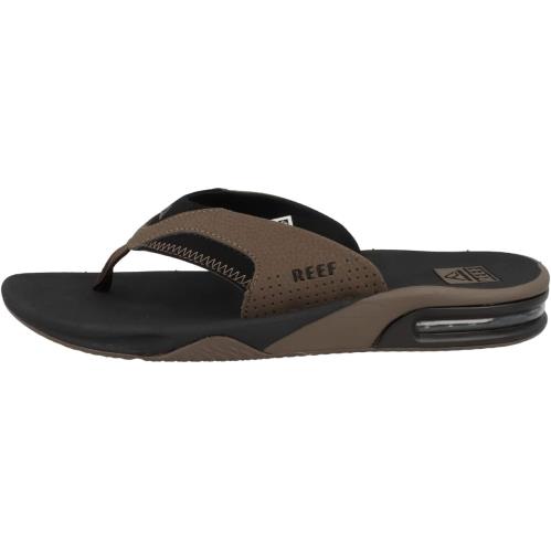 Reef Mens Fanning Sandals Black and Tan