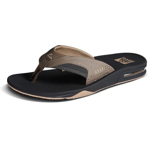 Reef Mens Fanning Sandals Fossil/Raven