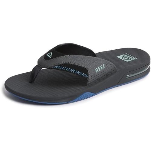 Reef Mens Fanning Sandals Gunmetal/Ocean