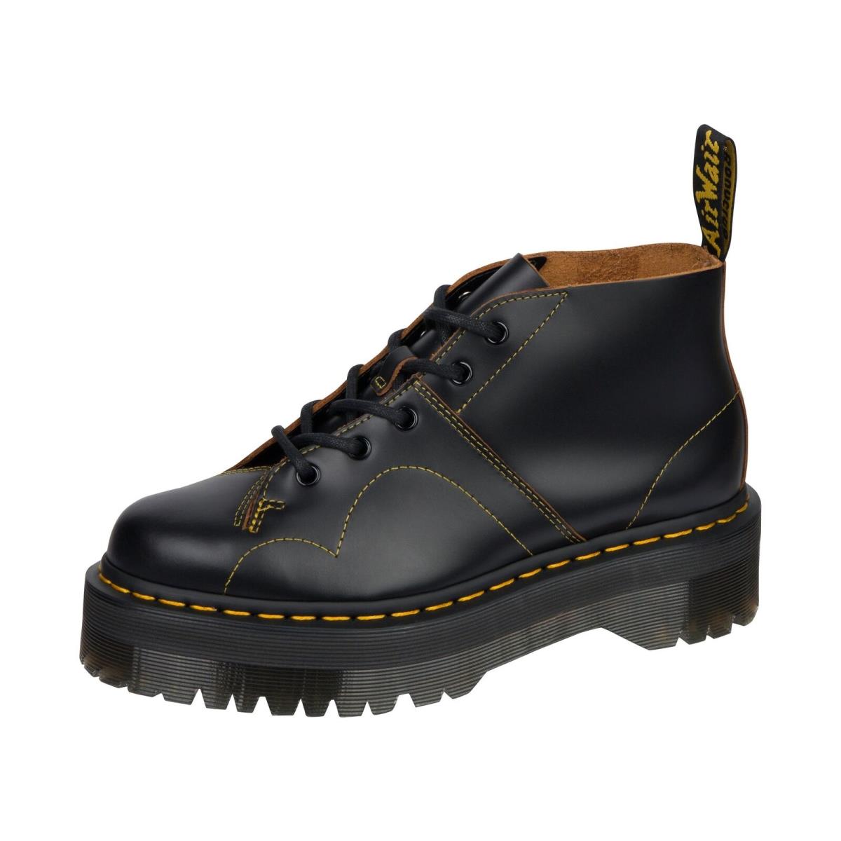 Dr. Martens Church Quad Boots Black Vintage Smooth - Black Vintage Smooth