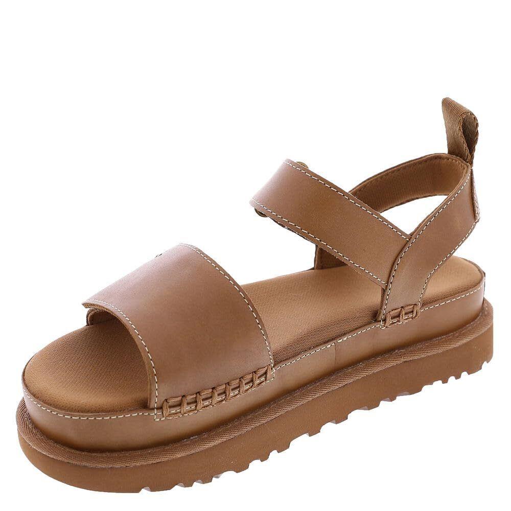 Ugg Women`s Goldenstar Flat Sandal Tan Leather