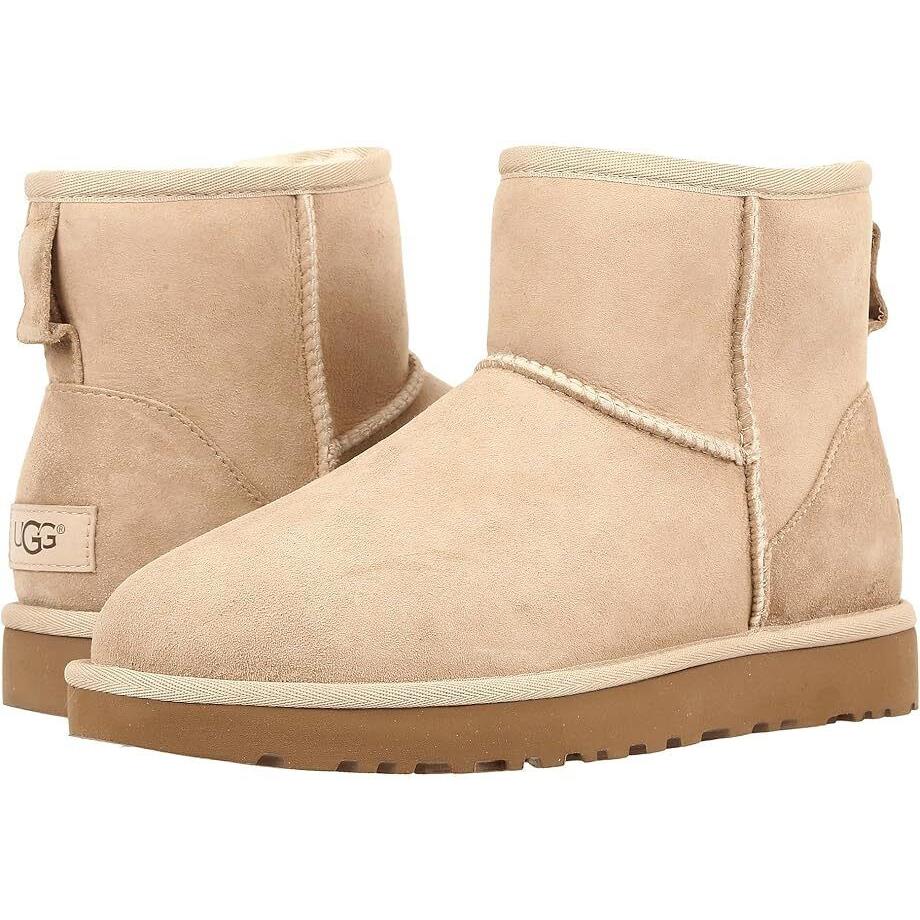 Women`s Shoes Ugg Classic Mini II Sheepskin Ankle Boots 1016222 Sand