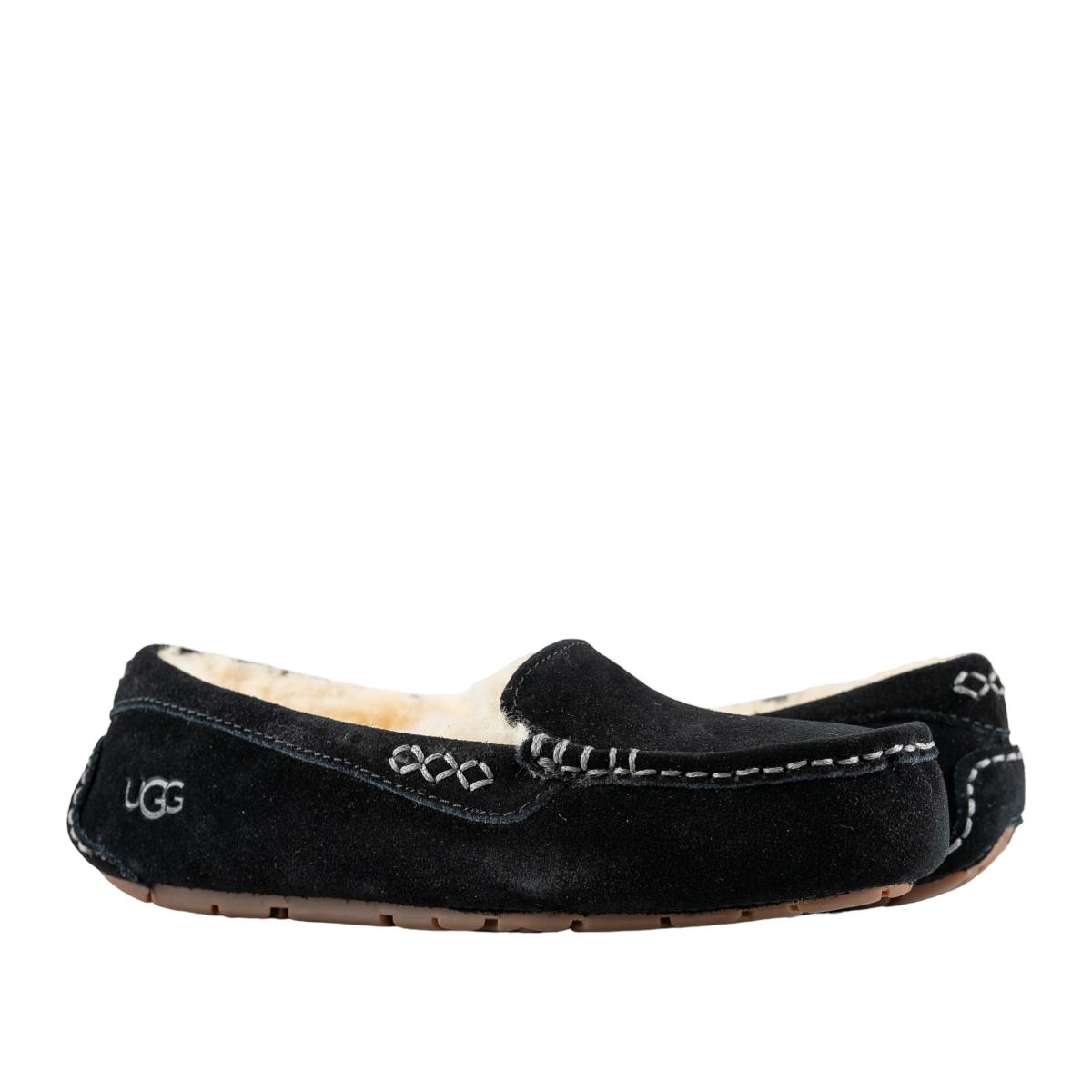 Ugg Australia Ansley Moccasin Black Women`s Slippers 1106878-BLK - Black