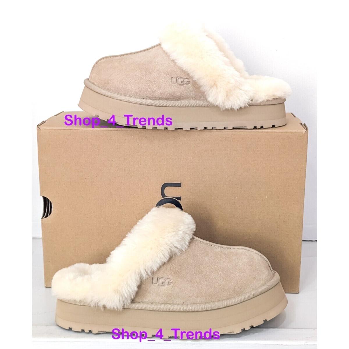 Women`s Shoes Ugg Disquette 1122550 Platform Slippers Sand