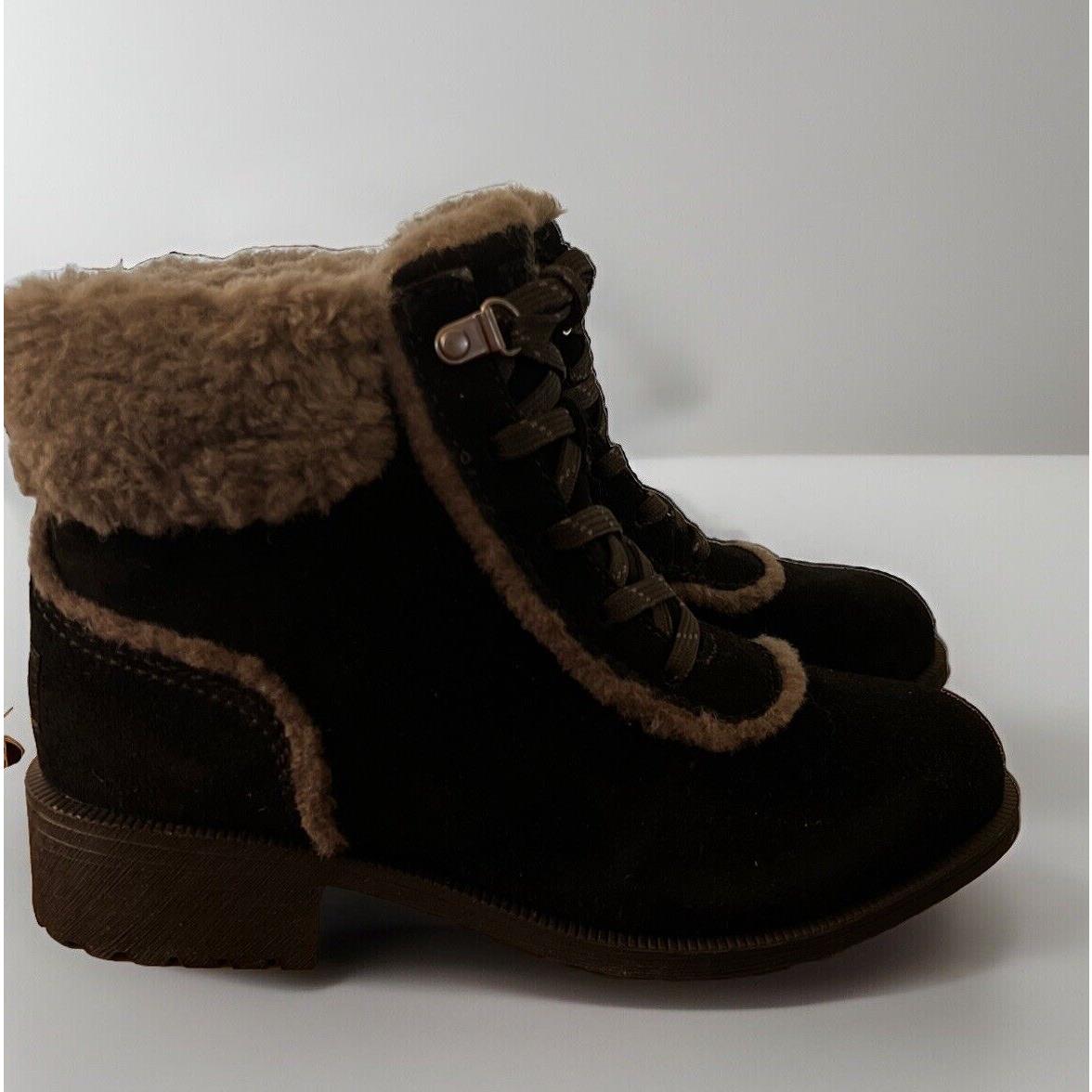 Ugg Bodie Fur Lace Black Size 6 Woman`s Waterproof Boots 1153472