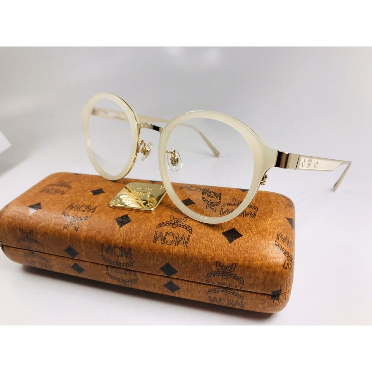 MCM2115A 108 Round Ivory Eyeglasses 50mm with Case