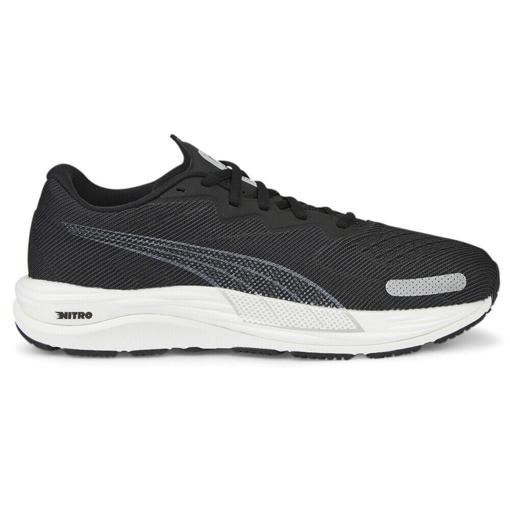 Puma Velocity Nitro 2 Wide Running Mens Black Sneakers Athletic Shoes 37747701 - Black