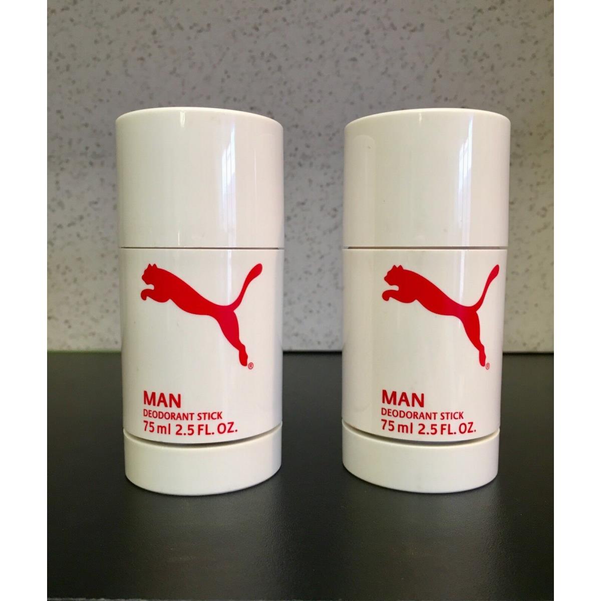 Puma Man Deodorant Stick 2.5 oz / 75 ml Lot Of 2 Deodorants