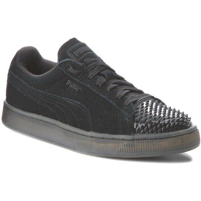 Puma Suede Jelly Spiked Trainers Low Sneakers Women Shoes Black Size 7.5