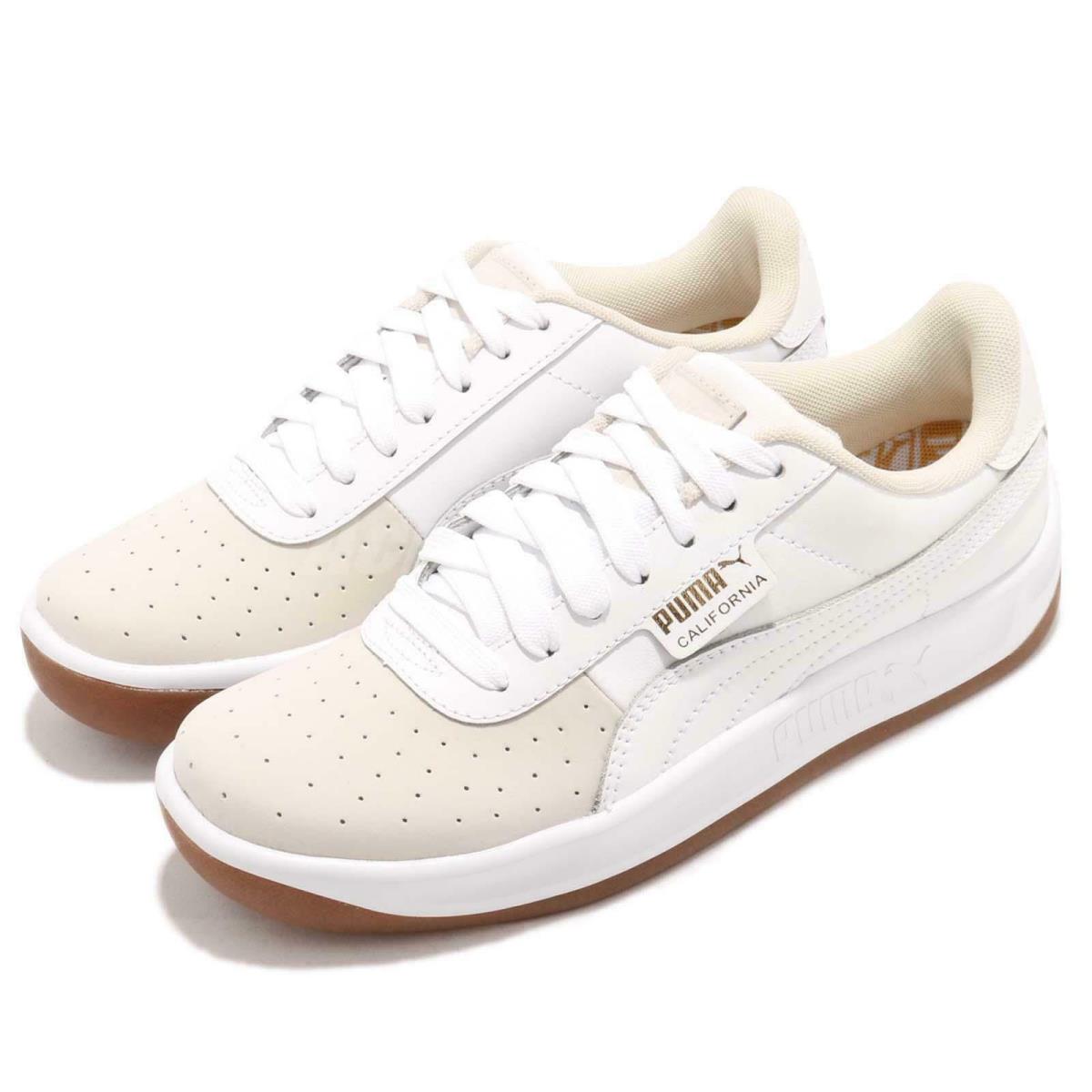 Puma California Exotic Trainer Sports Sneaker Women Shoes Whisper/gold SZ 7 - Whisper White- White- Gold