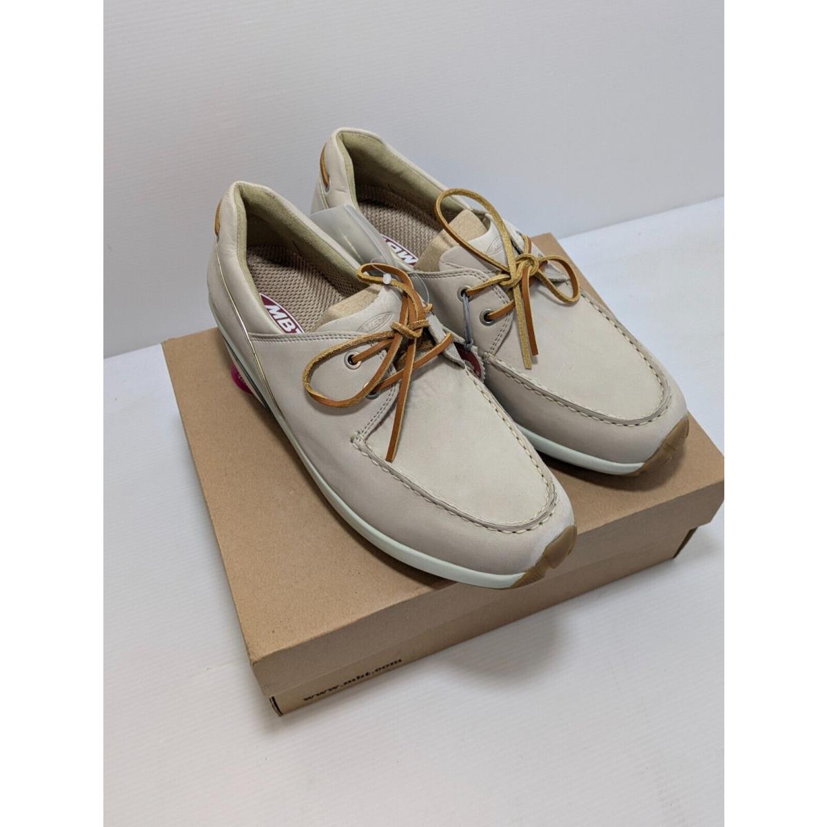 Mbt Meli Toning Women`s Lace-up Leather Boat Shoe Tan