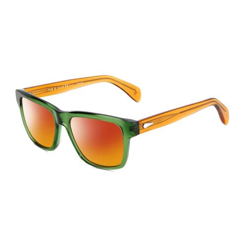 Rag Bone RNB5041/S Unisex Cat Eye Polarized Sunglasses Green Orange 54 mm 4 Opt Red Mirror Polar