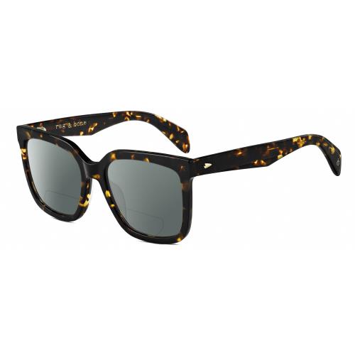 Rag Bone RNB1018/S Women Polarized Bifocal Sunglasses Tortoise Havana Brown 56mm - Frame: Multicolor, Lens: Grey