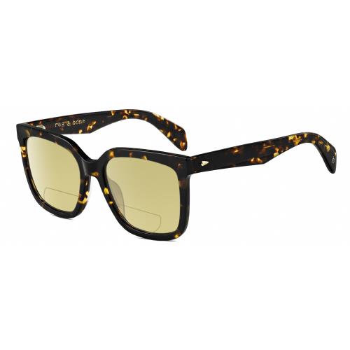 Rag Bone RNB1018/S Women Polarized Bifocal Sunglasses Tortoise Havana Brown 56mm Yellow