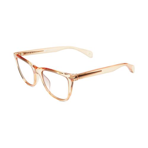 Rag Bone 1051 Designer Reading Glasses Crystal Peach Orange Panthos 53mm