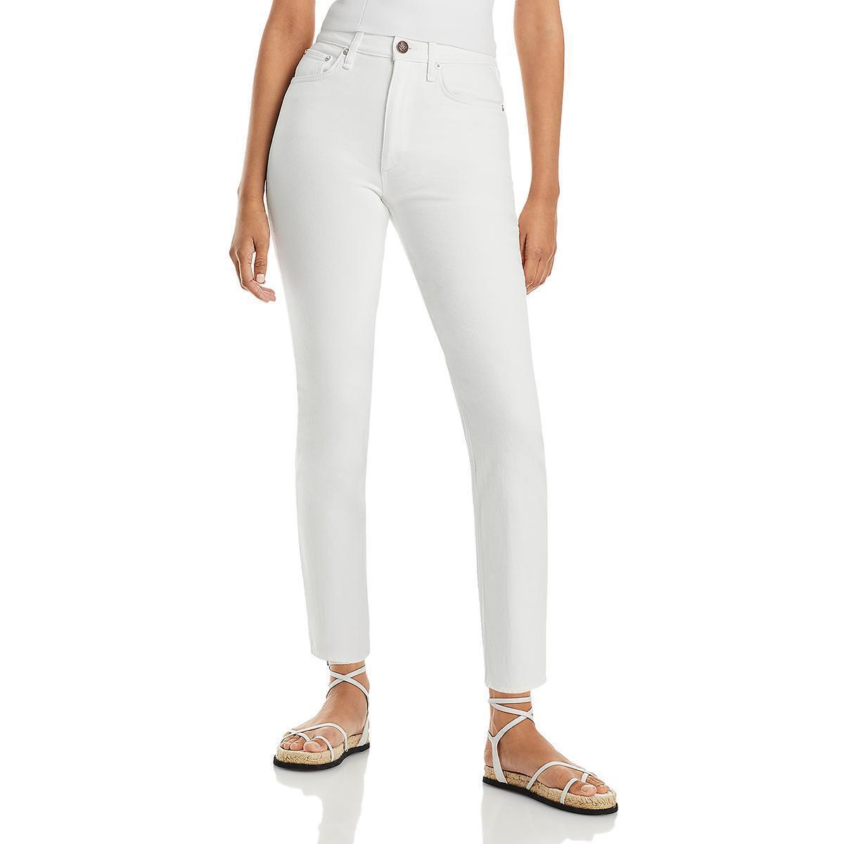 Rag Bone Womens High Rise Slim Denim Straight Leg Jeans Bhfo 2177 - Optic White