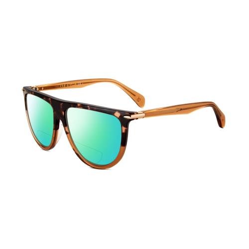 Rag Bone 1056 Unisex Polarized Bifocal Sunglasses Havana Tortoise 57mm 41 Option - Frame: Multicolor, Lens: Brown