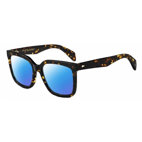 Rag Bone RNB1018/S Women`s Polarized Sunglasses Tortoise Havana Brown 56mm 4 Opt - Frame: Multicolor, Lens: Blue Mirror Polar