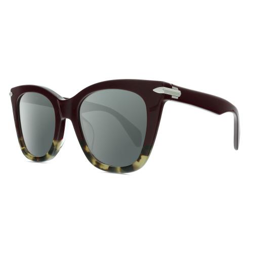 Rag Bone 1029 Cat Eye Polarized Sunglasses in Red Tortoise Silver 52mm 4 Options Smoke Grey Polar