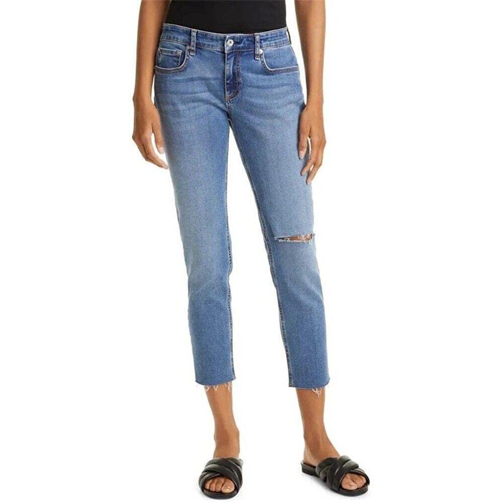 Rag and Bone Women Boyfriend Jeans Dre Low-rise 5 Pocket Style Chelsea Slim