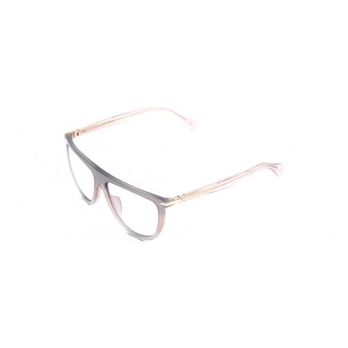 Rag Bone 1056 Designer Reading Glasses Smoked Crystal Grey Fade Semi-circular 57