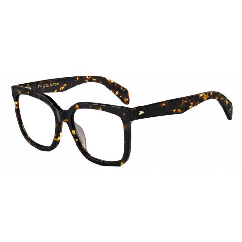 Rag Bone RNB1018/S Designer Reading Glasses Dark Tortoise Havana Brown Amber Gol