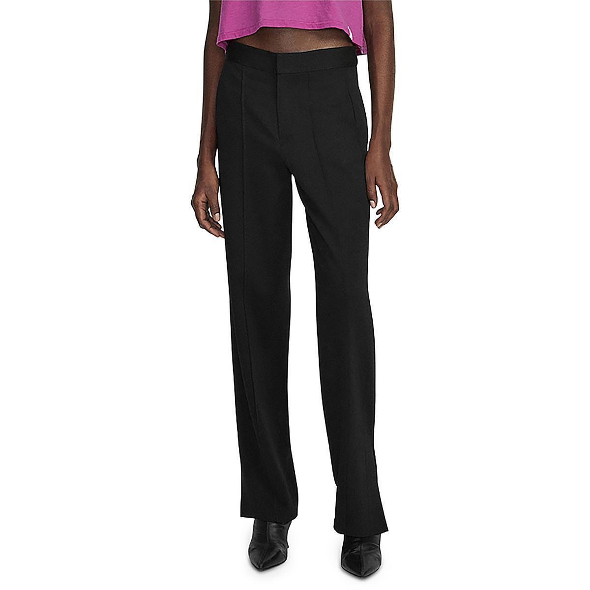 Rag Bone Womens High Rise Pintuck Straight Leg Pants Trousers Bhfo 7839