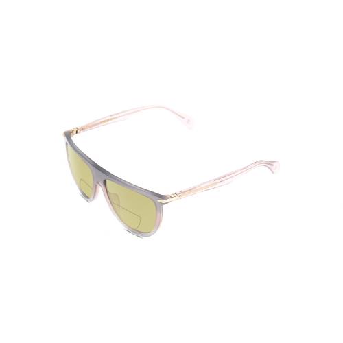 Rag Bone 1056 Unisex Polarized Bifocal Sunglasses in Crystal Grey 57mm 41 Option Yellow