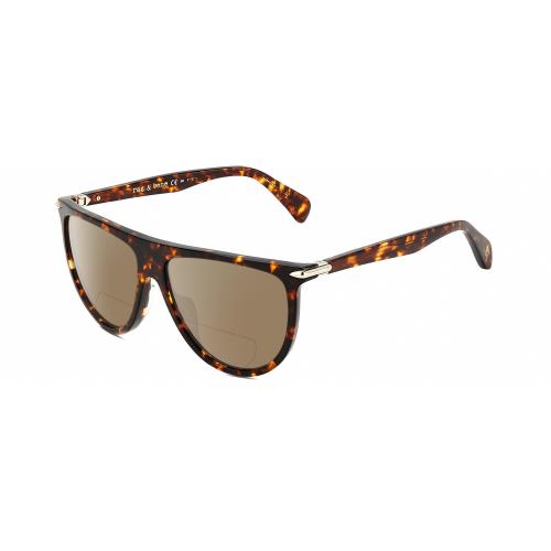 Rag Bone RNB1056/S Unisex Polarized Bifocal Sunglass Tortoise Havana Brown 57 mm Brown