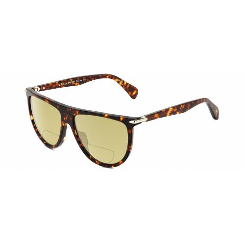 Rag Bone RNB1056/S Unisex Polarized Bifocal Sunglass Tortoise Havana Brown 57 mm Yellow