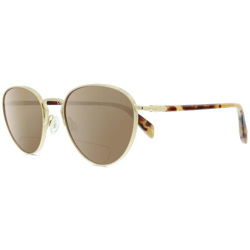 Rag Bone 1019 Logan Womens Polarized Bifocal Sunglasses Gold Pink Tortoise 52 mm - Frame: Multicolor, Lens: Brown