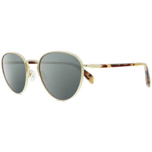 Rag Bone 1019 Logan Womens Polarized Bifocal Sunglasses Gold Pink Tortoise 52 mm Grey